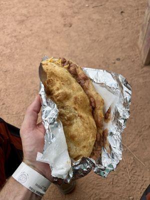 Bean and cheese fry bread