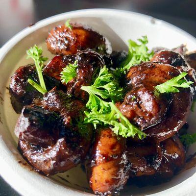 Beer braised mushrooms (rotating special) these are to die for.