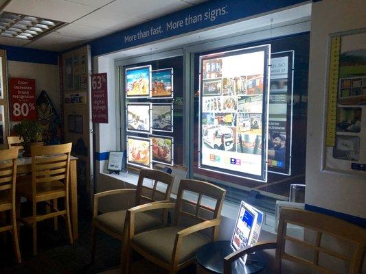 Double sided LED window displays