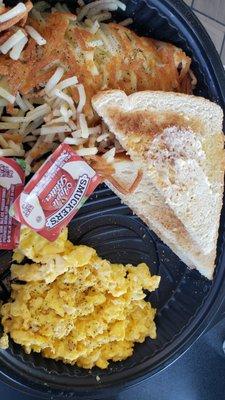 Eggs, Toast, Hash Brown  (apple jelly)