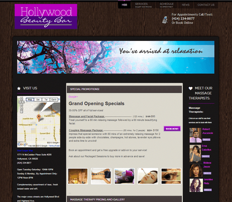 Portfolio: HollywoodBeautyBar.com