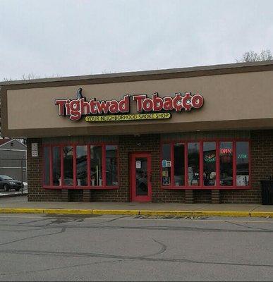 We are located inside Tightwad Tobacco