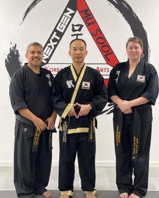 Meghan KJN and Ricky KJN with Chief Master Steve Seo.