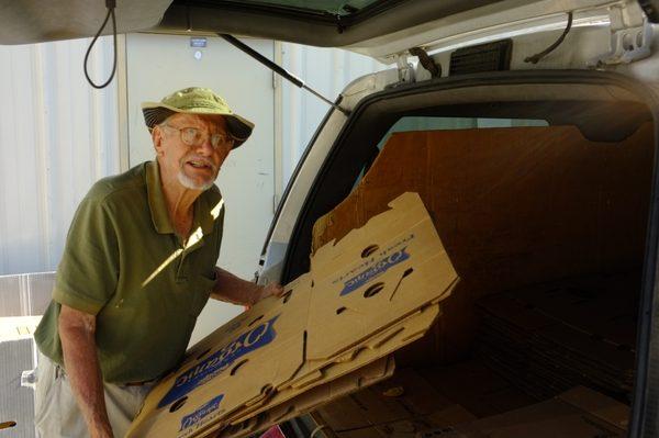 The Food Bank is green -- everything gets recycled.