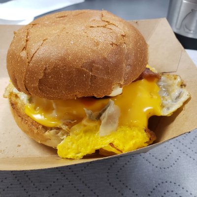 Bacon, Egg, and Cheese breakfast sandwich