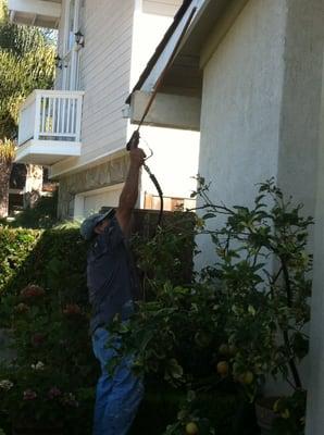 Power washing house before prep work n painting @newport beach