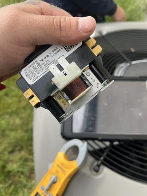 Found faulty electrical component on system replaced with new one