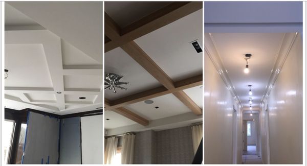 Any style ceiling and even high gloss walls.