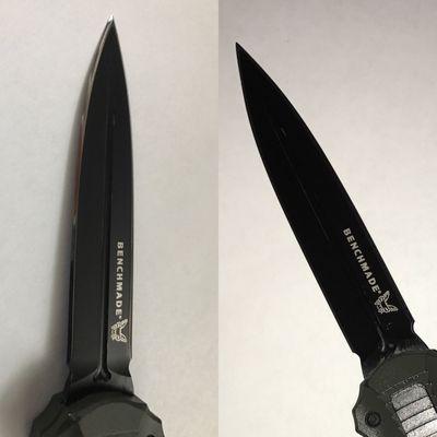 Left is the sharpened knife. Right was what I brought in. This knife was decently sharp but now it's wickedly sharp...