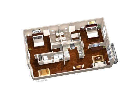 Two Bedroom Layout