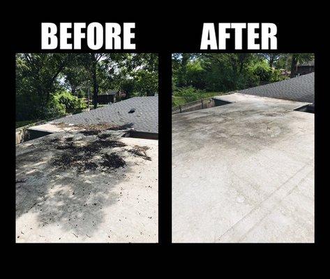 Roof cleaning results!! Contact us Today!! #roofcleaning #results #before&after #Brothers