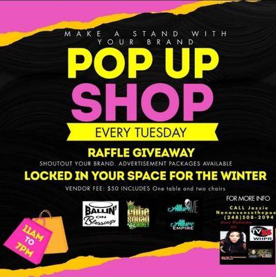 Pop up shop Domain flyer