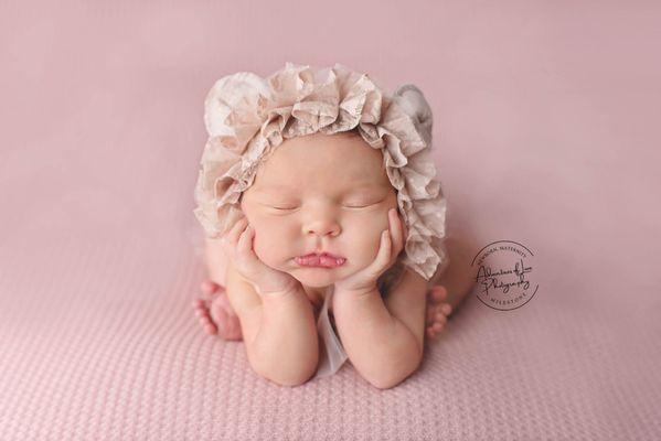 Newborn Baby Girl Froggy Pose