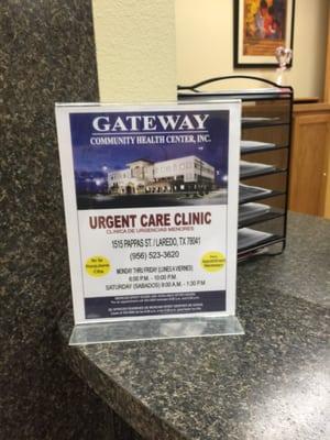 Urgent care available