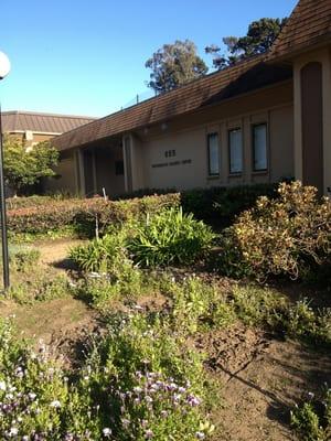 The front of Columbia-Brotherhood Lodge #370 of F & A M.