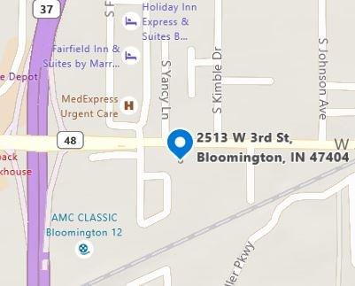 We have moved to 2513 W 3rd Street, Bloomington, IN 47404. Phone us at 812.332.3331.