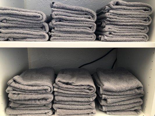 Clean towels everyday available for use!