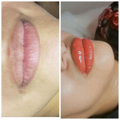 Permanent lip color