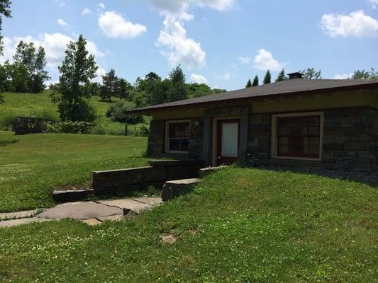 Exterior of stone quarry house