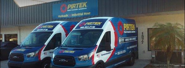 Mobile onsite repairs of hydraulic hose assemblies. PIRTEK Sarasota specializes in 1 hour onsite repairs of all types of flui...