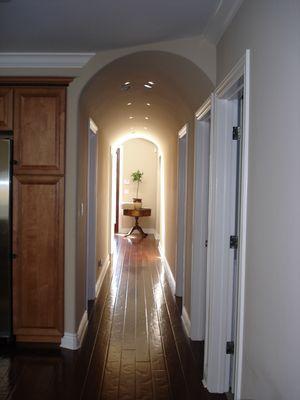 Custom arched hallway ceiling