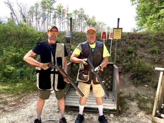 My Son and I at Addieville enjoying a beautiful day his first time shooting clays.