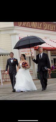 Boardwalk ceremony with Reverend Kevin