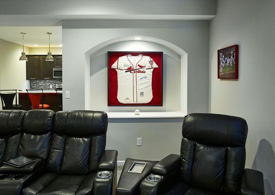 Display Built In for signed Cardinals jersey