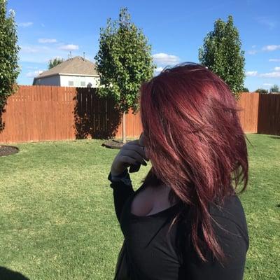 Beautiful plum reds by April Ryan.