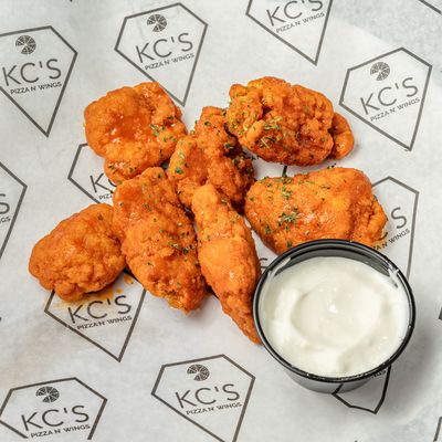 Our boneless wings with a side of ranch