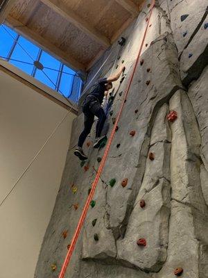 Rock climbing wall (easy section)