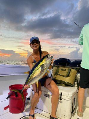 Sunset yellowfin tuna