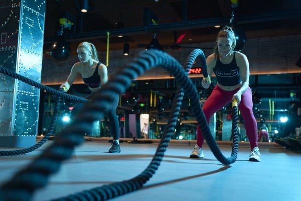 Circuit Class / Battle Ropes in the Rock Room