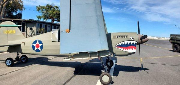 Awesome, Vintage Fighter Jet, I think it is called a Warhawk. :)