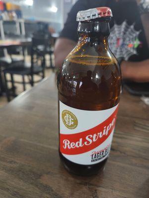 Getting started with a Ice cold Red Stripe!