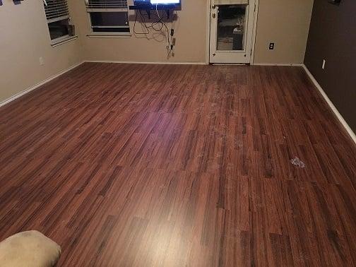 Wood laminate plank flooring