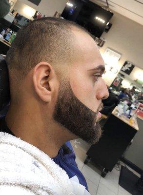 Blowout with beard