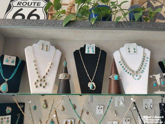 Glitter & Gold unique artistic jewelry display of Torquoise... #oceancitycool