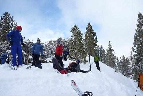 On the summit of a peak near June Mountain