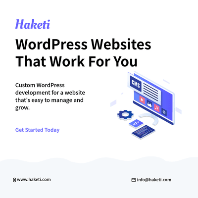 Custom WordPress development for a website that's easy to manage and grow.