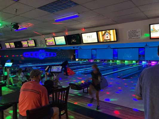 22 bowling lanes