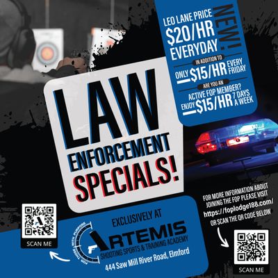 Calling all law enforcement heroes! We have exclusive specials tailored just for you. Thanks for everything you do for our community safety.