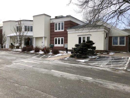 Diagonal View of the Snow Library in Orleans, MA (12/29/2017)