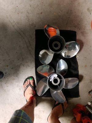 Repair of boat propellers