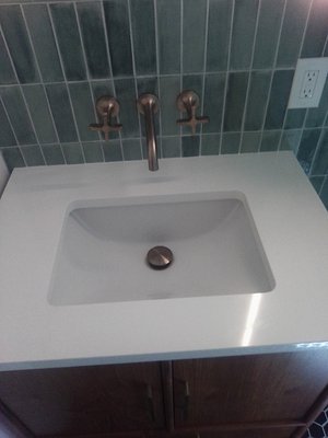 This is a bathroom we just finished came out excellent not only did we do the plumbing but we did the whole bathroom itself.