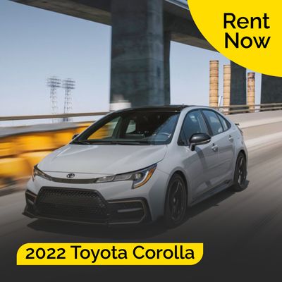 Ready for a smooth ride? 

Our 2022 Toyota Corolla is waiting for you!

 Rent it now and enjoy the journey!