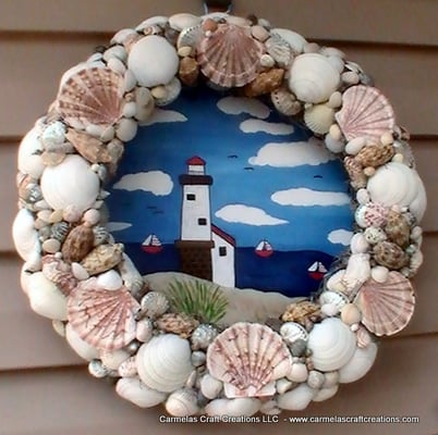 Lighthouse Shell wreath