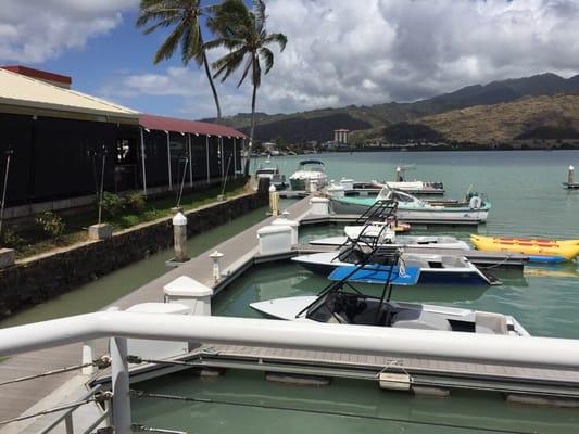 At the dock waiting for the boat ride