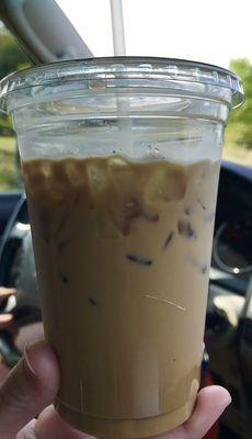 Iced caramel latte