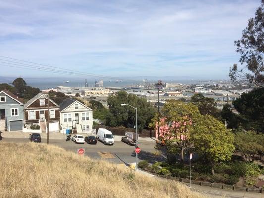 There's also a view southeast over the bay and Hunters Point